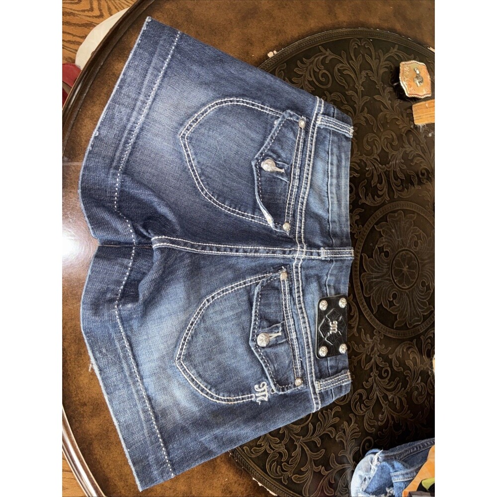 Miss Me Shorts 29 Blue Denim  Jean Jorts Women’s Cowgirl Booty Sexy Retro Club